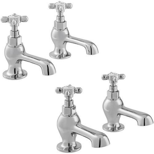 Vado Axbridge Basin & Bath Tap Pack With Crosshead Handles (Chrome).