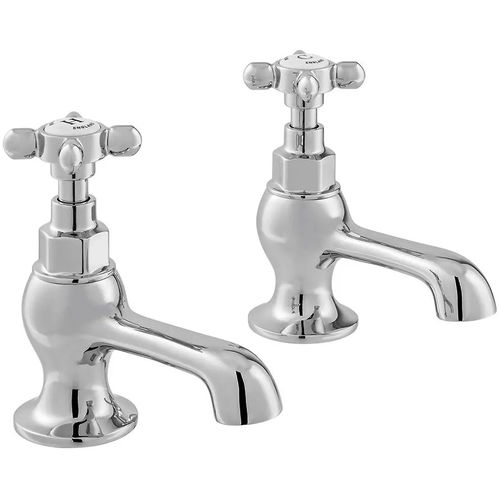 Vado Axbridge Basin Taps With Crosshead Handles (Chrome, Pair).