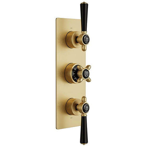 Vado Axbridge Thermostatic Shower Valve With 3 Outlets (Brushed Brass).