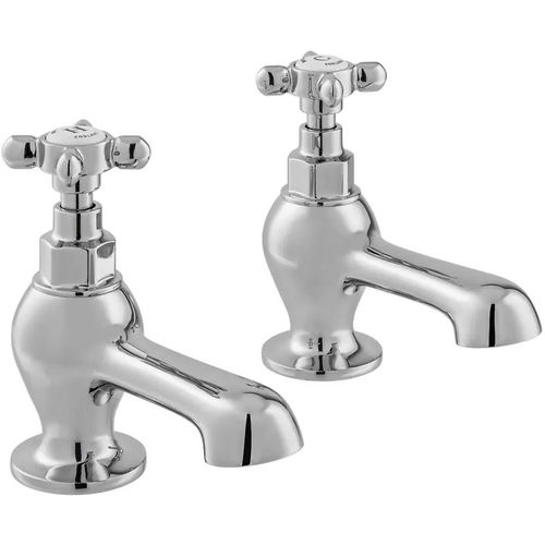 Vado Axbridge Bath Taps With Crosshead Handles (Chrome, Pair).