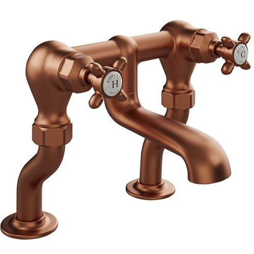 Vado Axbridge Bath Filler Tap With Crosshead Handles (Brushed Bronze).