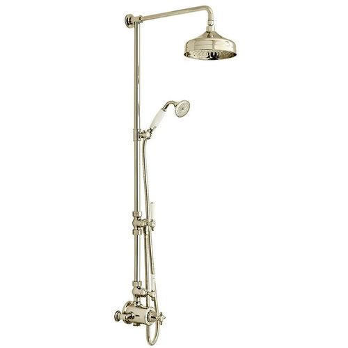 Vado Axbridge Thermostatic Shower Column With 2 Outlets (Bright Nickel).