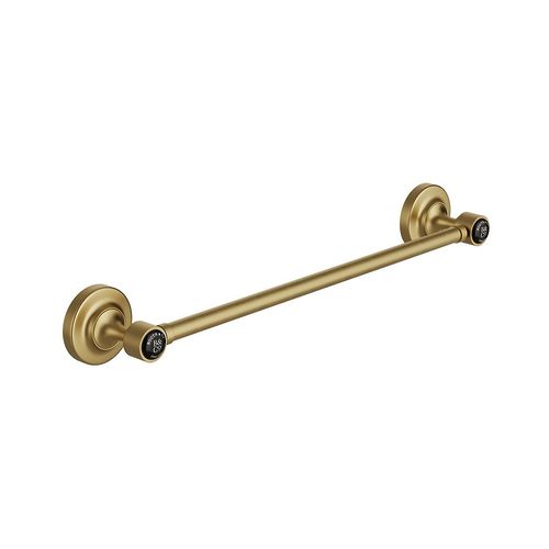Vado Axbridge Traditional Towel Rail (450mm, Brushed Brass & Black).
