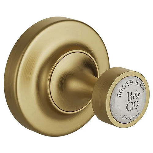 Vado Axbridge Robe Hook (Brushed Brass & White).