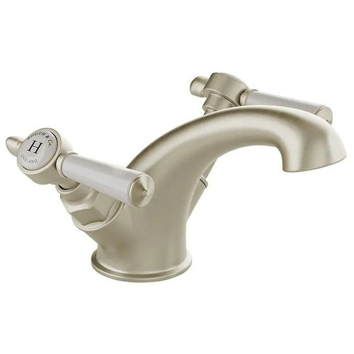 Vado Axbridge Mono Basin Mixer Tap With Lever Handles (Brushed Nickel).