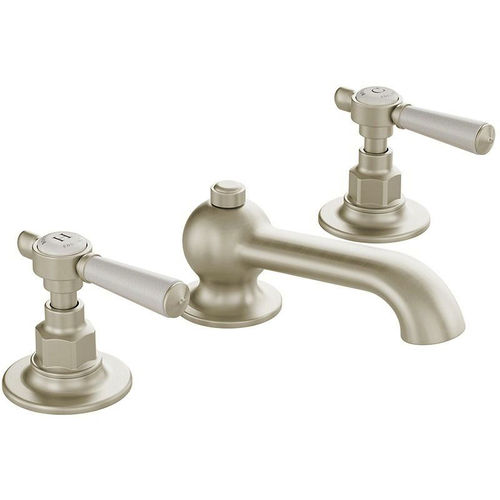 Vado Axbridge 3TH Basin Mixer Tap With Pop Up Waste & Lever Handles (Brushed Nickel).