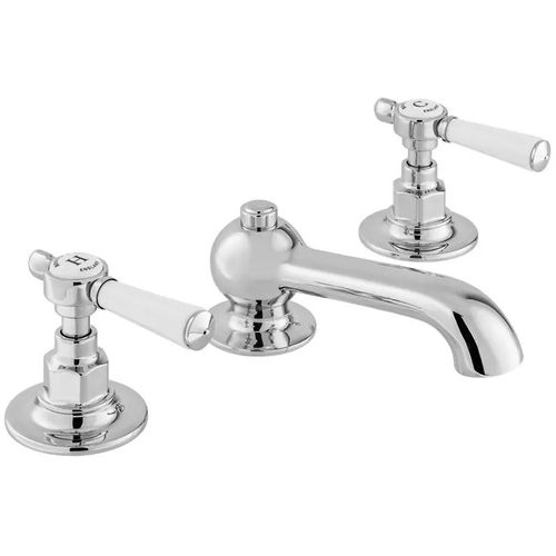 Vado Axbridge 3TH Basin Mixer Tap With Pop Up Waste & Lever Handles (Chrome).