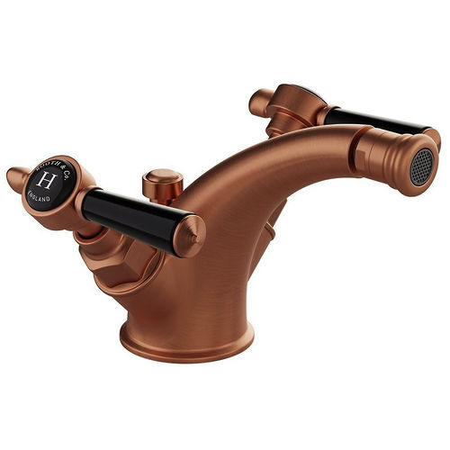 Vado Axbridge Mono Bidet Mixer Tap With Pop Up Waste & Lever Handles (Brushed Bronze).