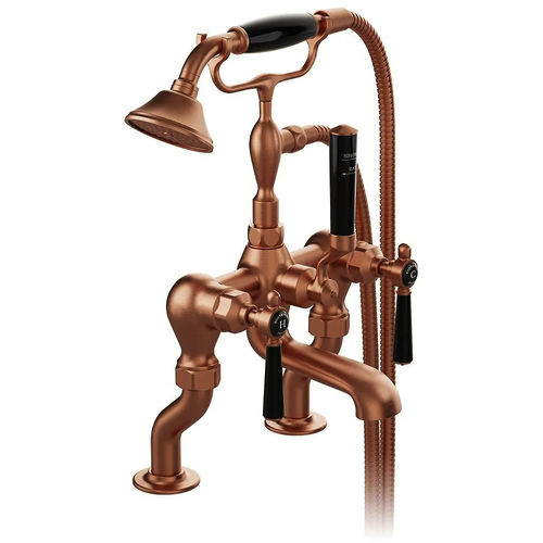 Vado Axbridge Bath Shower Mixer Tap With Lever Handles (Brushed Bronze).