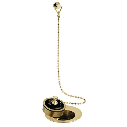 Vado Axbridge Basin Waste With Ceramic Plug & Chain (Brushed Brass & Back).