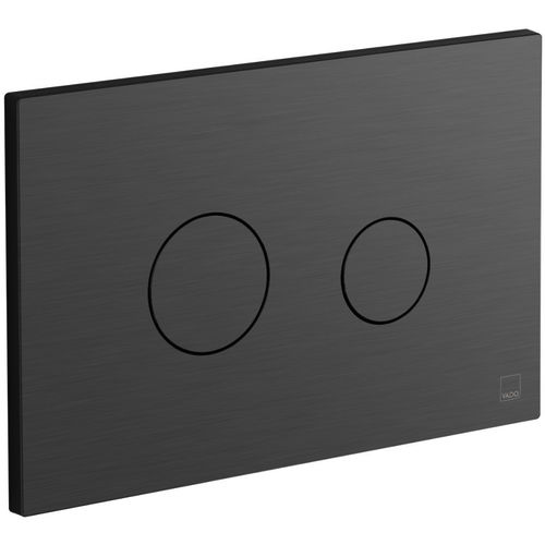 Vado Flush Plates Flush Plate With Round Buttons (Brushed Black).