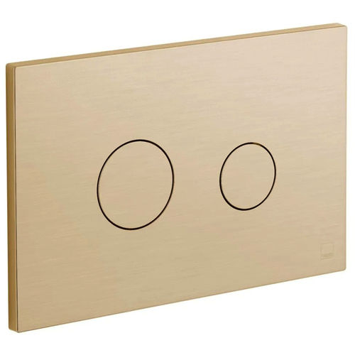 Vado Flush Plates Flush Plate With Round Buttons (Brushed Gold).