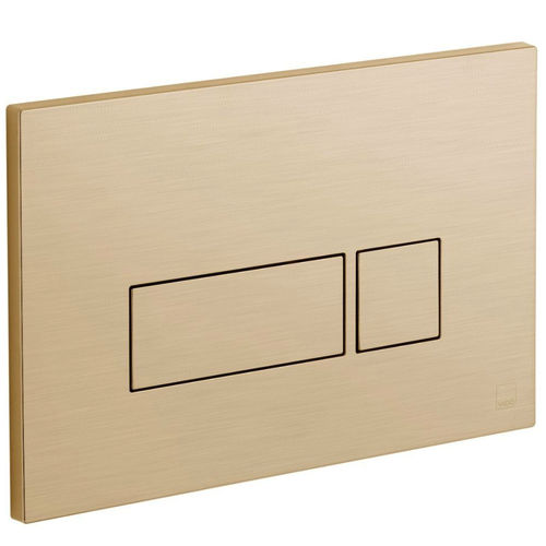 Vado Flush Plate With Square Buttons (Brushed Gold).