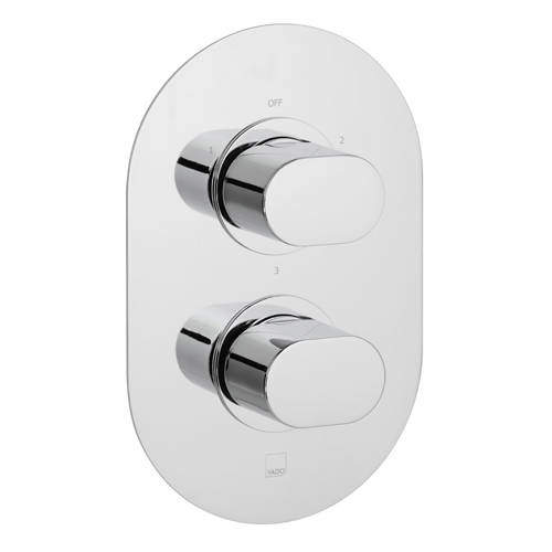 Vado Life Thermostatic Shower Valve With 3 Outlets (3/4", Chrome).