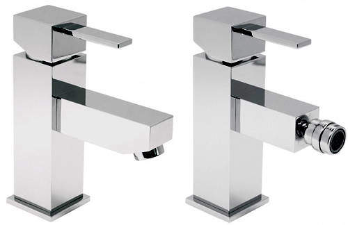 Vado T'e Mono Basin & Bidet Mixer Taps Pack (Chrome).