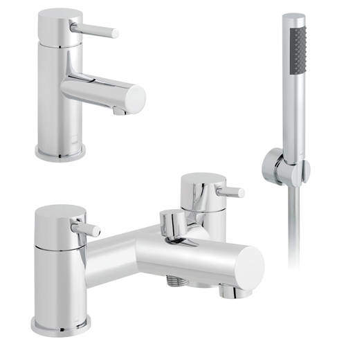 Vado Zoo Basin & Bath Shower Mixer Tap Pack (Chrome).