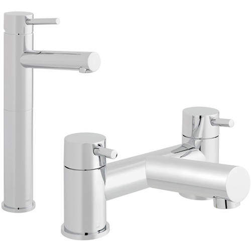 Vado Zoo Extended Basin & Bath Filler Tap Pack (Chrome).