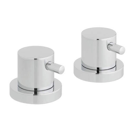 Vado Zoo 2 x Deck Mounted Stop Valves 3/4"  (Chrome).