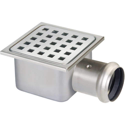 VDB Shower Drains Shower Drain 100x100mm (Stainless Steel).