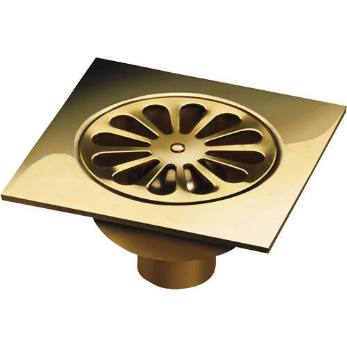 Brass deck clearance drains