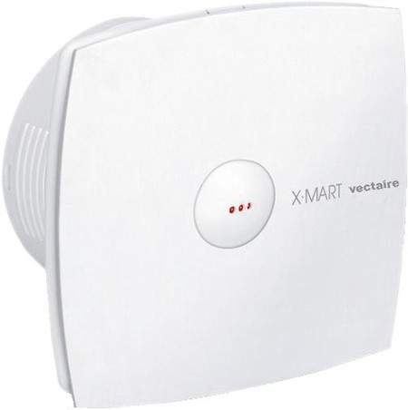 Vectaire X-Mart Auto Extractor Fan With Timer. 100mm (White).