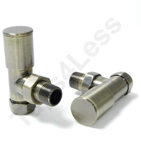 Crown Radiator Valves Milan Angled Radiator Valves (Antique Brass).