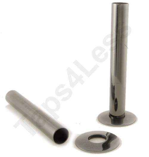 Crown Radiator Valves Sleeve Kit For Radiator Pipes (130mm, B Nickel).