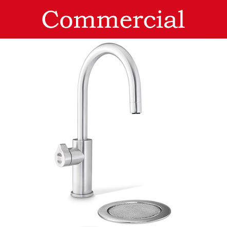 Zip Arc Design Filtered Boiling & Chilled Tap & Font (61 - 100 People, Brushed Chrome).