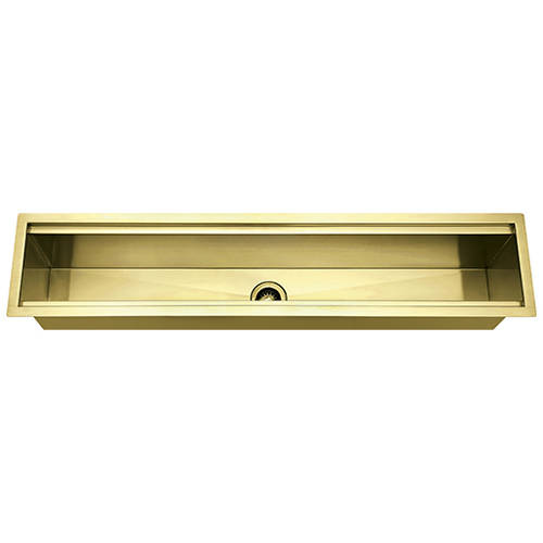 Additional image for Accessory Trough Channel Sink (900x160mm, Gold Brass).