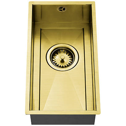 Additional image for Axix Uno QG Undermount Kitchen Sink (210x420mm, Gold Brass).