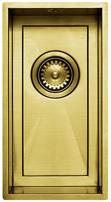 Additional image for Axix Uno QG Undermount Kitchen Sink (210x420mm, Gold Brass).