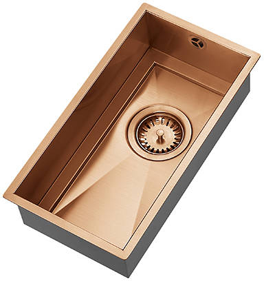 Additional image for Axix Uno QG Undermount Kitchen Sink (210x420mm, Copper).