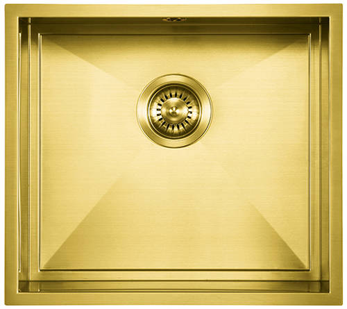 Additional image for Axix Uno SOS Undermount Kitchen Sink (450x400mm, Gold Brass).