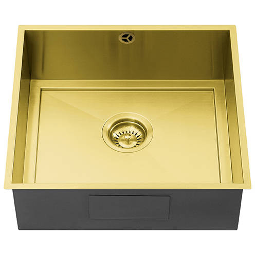 Additional image for Axix Uno QG Undermount Kitchen Sink (450x420mm, Gold Brass).