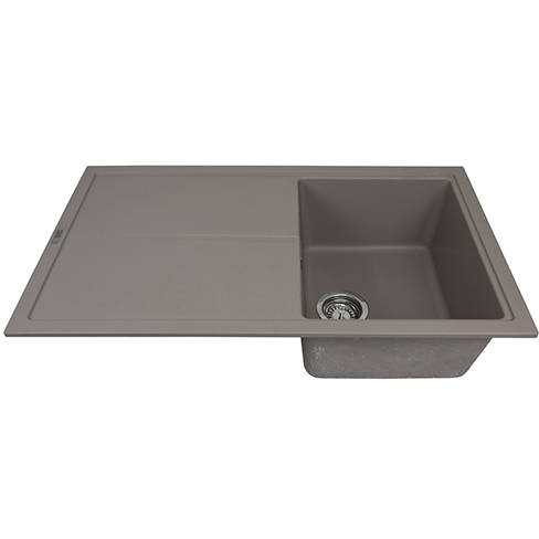 Additional image for Bladeuno 860i Inset 1.0 Bowl Kitchen Sink (860x500, Concrete).