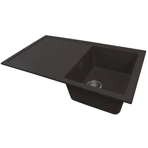 Additional image for Bladeuno 860i Inset 1.0 Bowl Kitchen Sink (860x500, Mocha).
