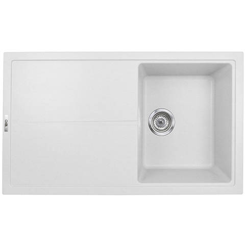 Additional image for Bladeuno 860i Inset 1.0 Bowl Kitchen Sink (860x500, Polar White).
