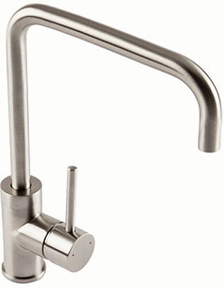 Additional image for Cascata Single Lever Kitchen Tap (Brushed Steel).