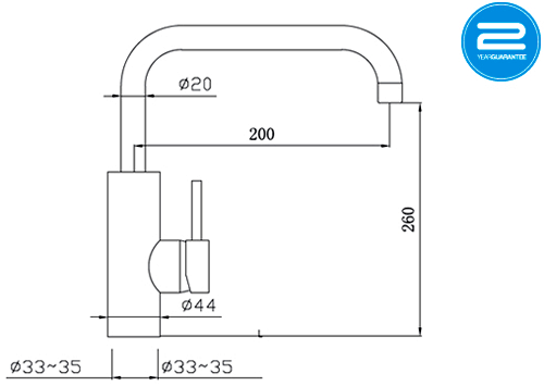 Additional image for Cascata Single Lever Kitchen Tap (Brushed Steel).