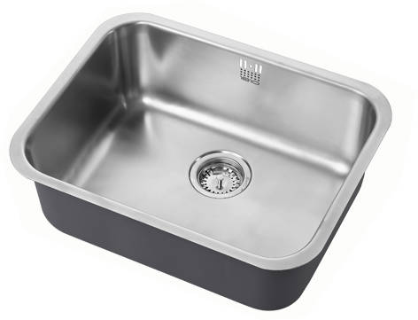 Additional image for Undermounted Kitchen Sink With Plumbing Kit (Satin, 535x406mm).