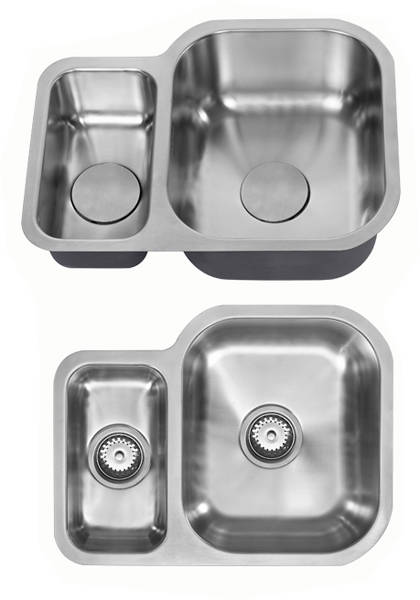 Additional image for Undermounted Two Bowl Kitchen Sink With Kit (Satin, 590x451mm).