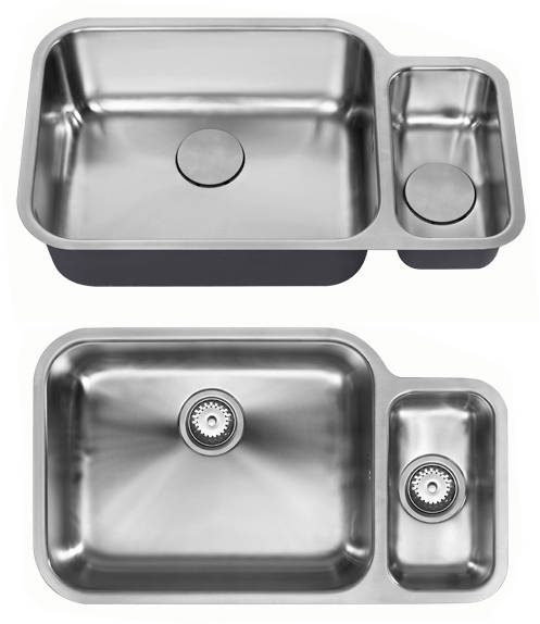 Additional image for Undermounted Two Bowl Kitchen Sink With Kit (Satin, 785x456mm).