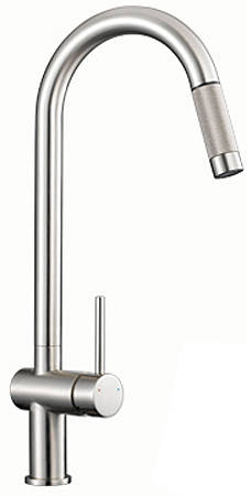 Additional image for Grande Single Lever Kitchen Tap (Brushed Steel).