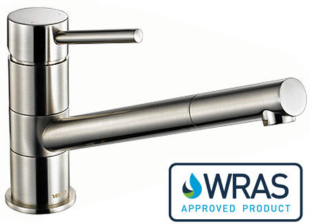 Additional image for Pluie Single Lever Kitchen Tap (Brushed Steel).