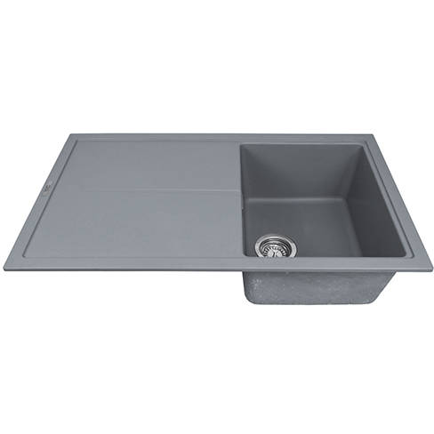 Additional image for Kitchen Sink & Tap Pack, 1.0 Bowl (860x500, Metallic Grey).