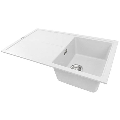 Additional image for Kitchen Sink & Tap Pack, 1.0 Bowl (860x500, Polar White).