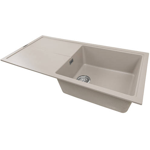 Additional image for Kitchen Sink & Tap Pack, 1.0 Bowl (1000x500, Champagne).