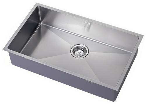 Additional image for Undermounted Kitchen Sink With Plumbing Kit (Satin, 700x400mm).