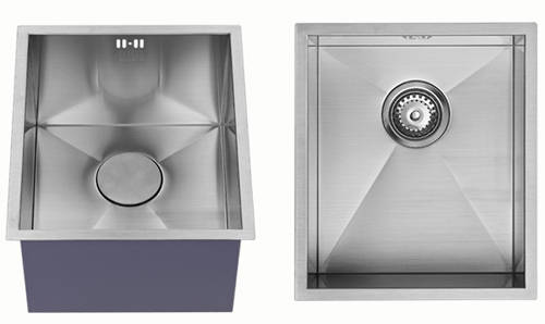 Additional image for Undermounted Deep Kitchen Sink With Kit (Satin, 340x400mm).