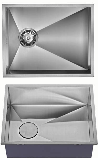 Additional image for Undermounted Kitchen Sink With Plumbing Kit (Satin, 400x500mm).